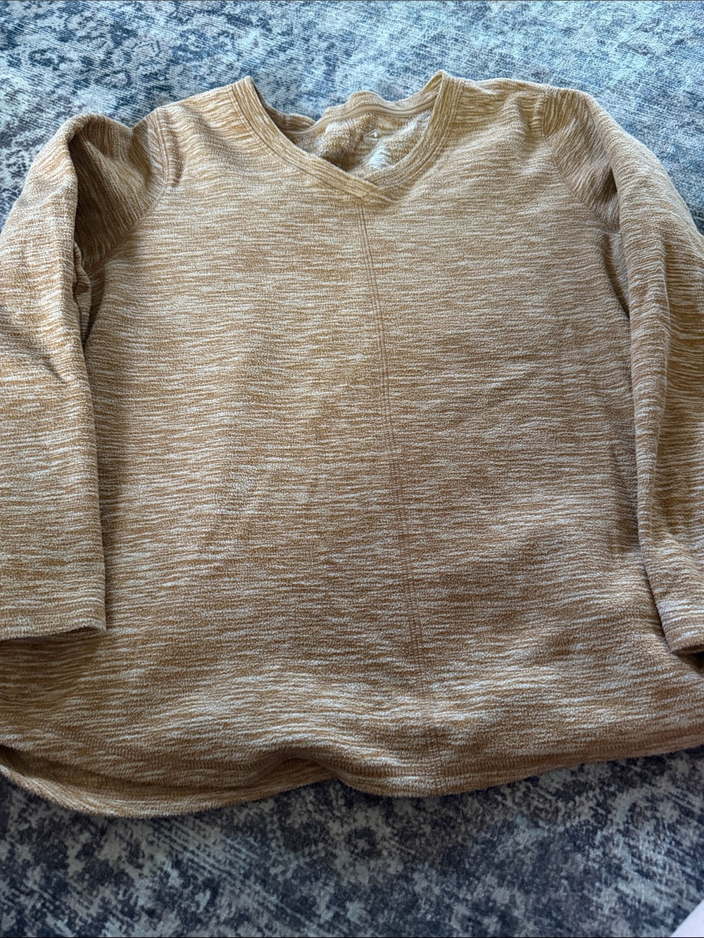 St. John's Bay Tan Heathered V-Neck Pullover Sweatshirt